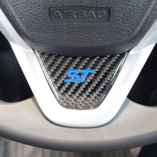 Luxury Carbon Fiber Car Steering Wheel Chin Sticker Trim For Ford ST MK7