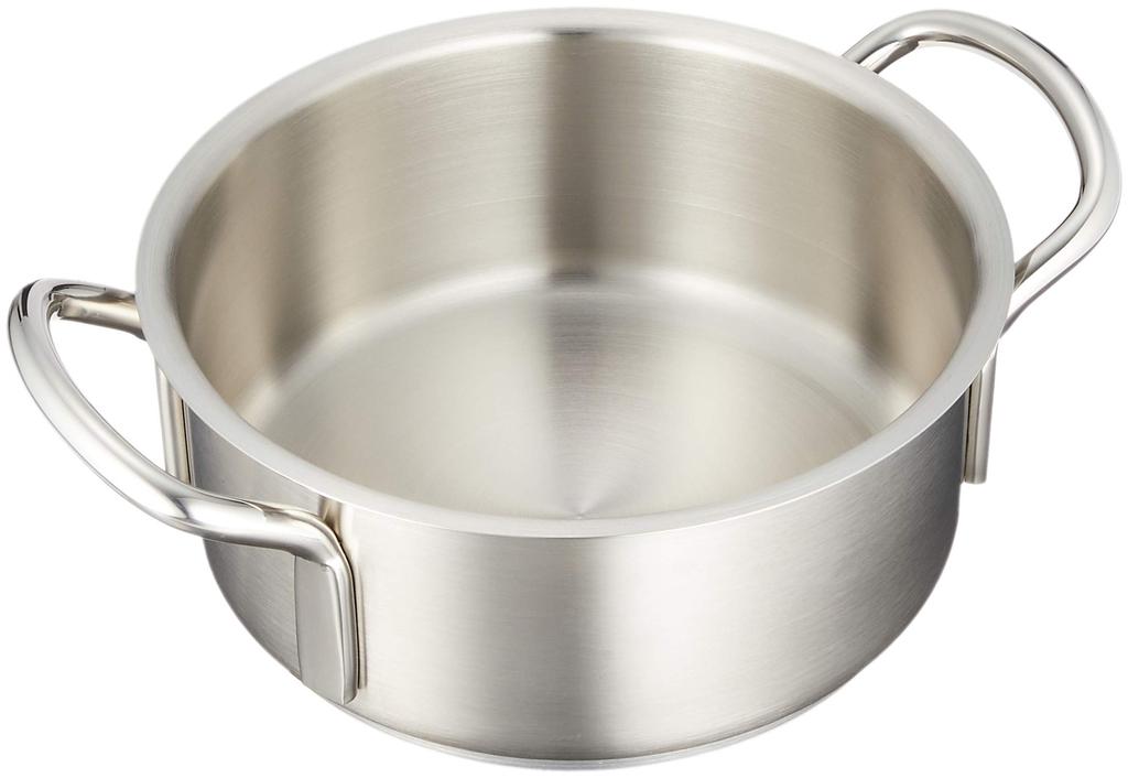 Endo Shoji Commercial Murano Outer Ring Pot Induction Stainless ASTH902 (without lid), 18cm, Compatible, 18-8 Steel,