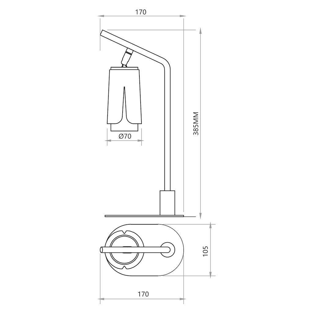 Lampa Biurkowa Flower 1 Gu10 Biały Alu Milagro Ml0276