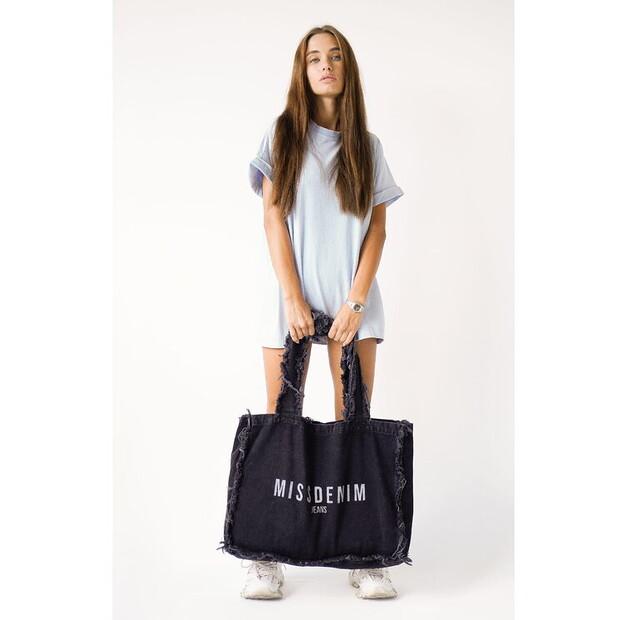 MissDenim Black Ripped Bag