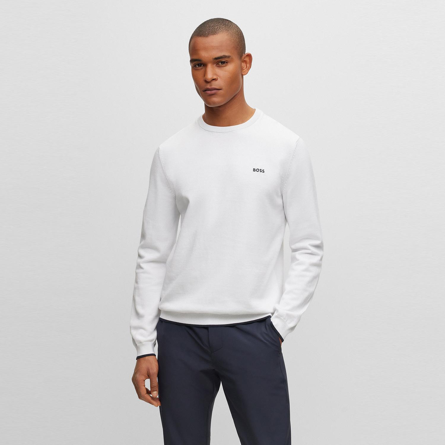 Boss Regular Fit Organic Cotton Knit 50482370_100 White/L