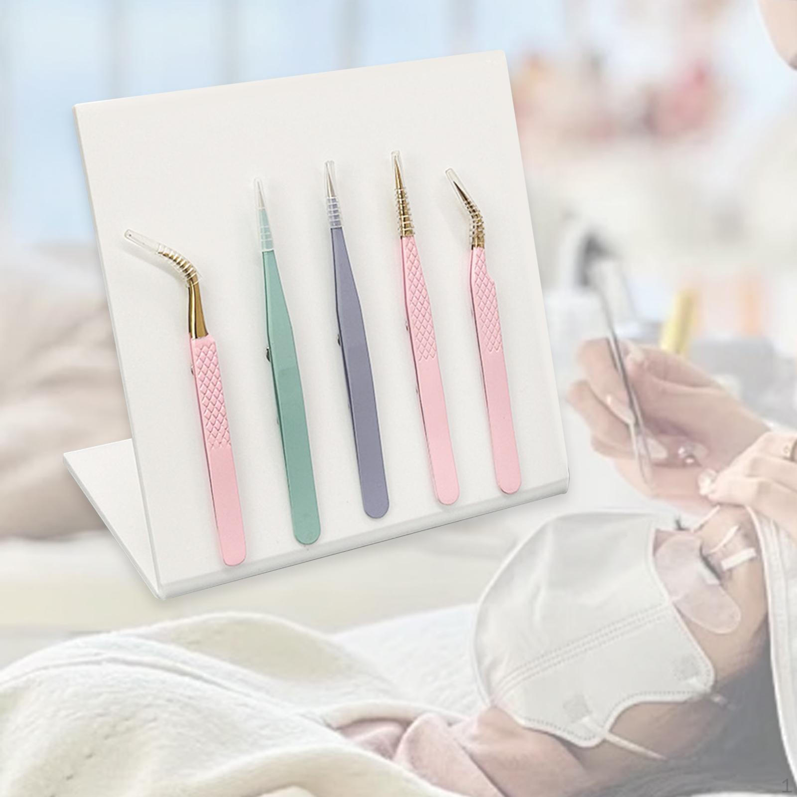 

Подставка-дисплей для пинцетов Коллекционирование Расстановка Принадлежности для наращивания ресниц Держатель для ресниц