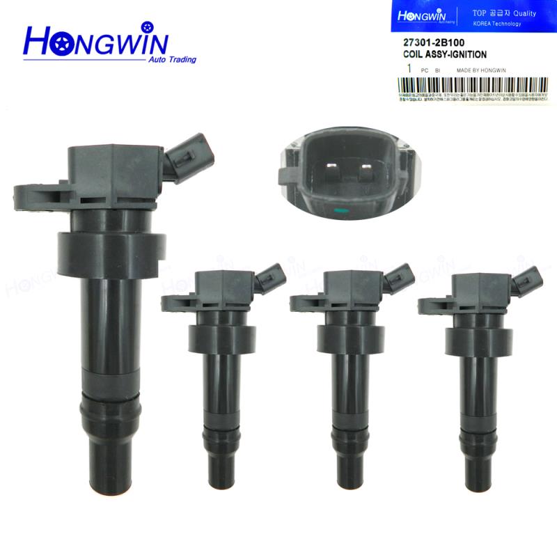 4Pcs 27301-2B100 Ignition Coil Wire For KIA Rio Rio5 UB KIA Soul 12-14 1.6L Hyundai Accent 27301-2B100 27301 2B100 273012B100 ignition coils X4