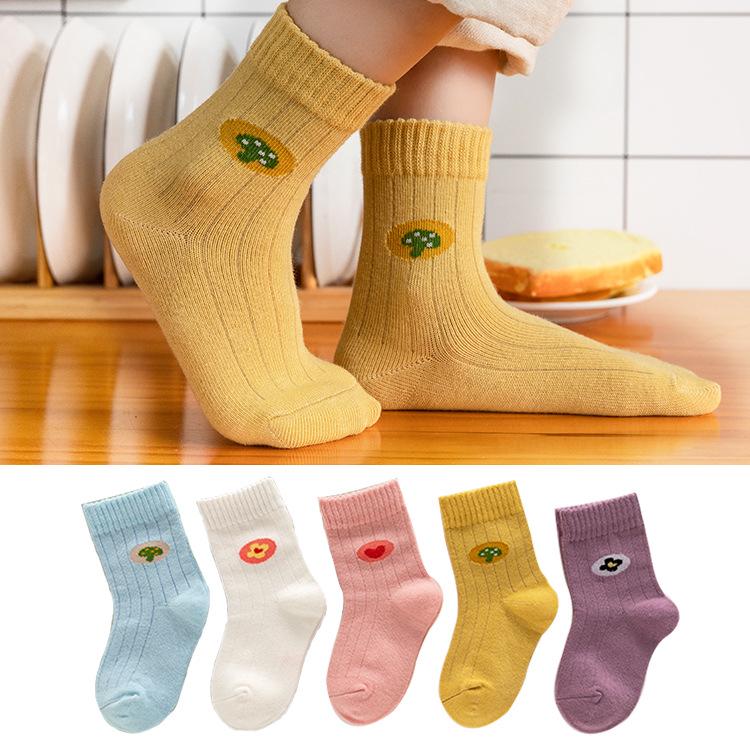 

Дитячі милі бавовняні спортивні шкарпетки до середини литки з мультяшним малюнком: Весняно-осіння колекція 1-3 Years (Foot Length 11-13CM)