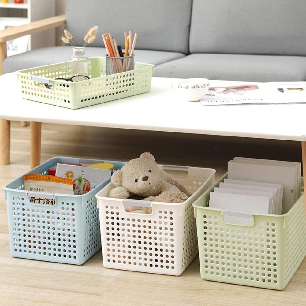 Plastic Desktop Storage Basket Multipurpose Rectangular Storage Basket Storage Basket  Toy Storage