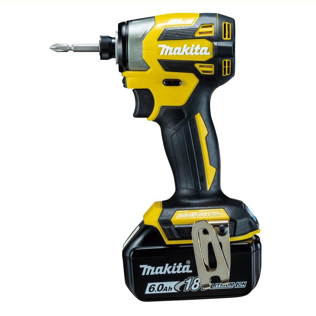 Makita Rechargeable Impact Driver 18V6Ah 2 Case Included TD173DGXFY (Yellow) Batteries, Charger,