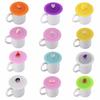 Couvercle de tasse en verre à la mode, couvercle à ventouse, tasse à café, couvercle de tasse en silicone, fruits mignons, 1 pièce, nouveau nœud papillon à la fraise, fourniture souple
