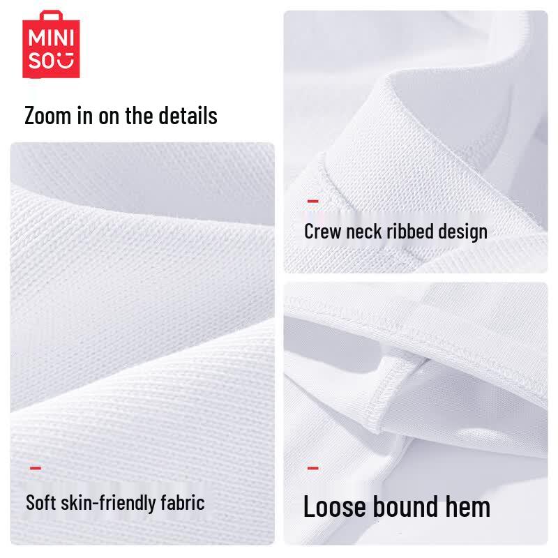 MINISO Girls' 2026 Summer Cotton Top & Denim Shorts Set