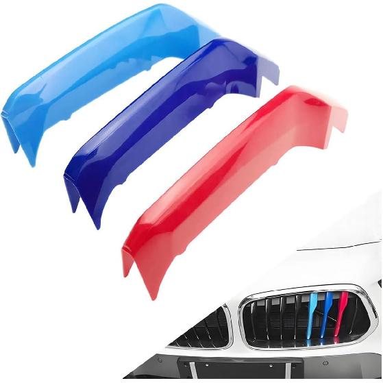 Automotive Grille Insert Trims Strips Front Center Kidney Grilles Compatible with 2016-2019 BMW X1 7-Beams Grille Insert Accessories