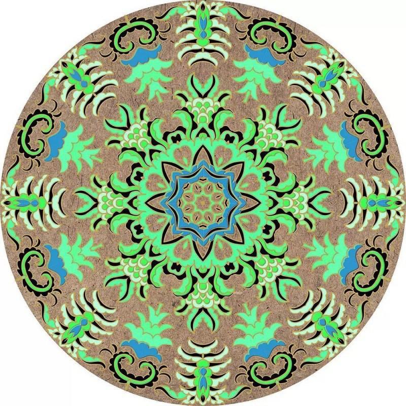 Retro Persian Style Round Area Rug Bohemian Floor Mat Living Room Bedroom Office Chair Sofa Coffee Table