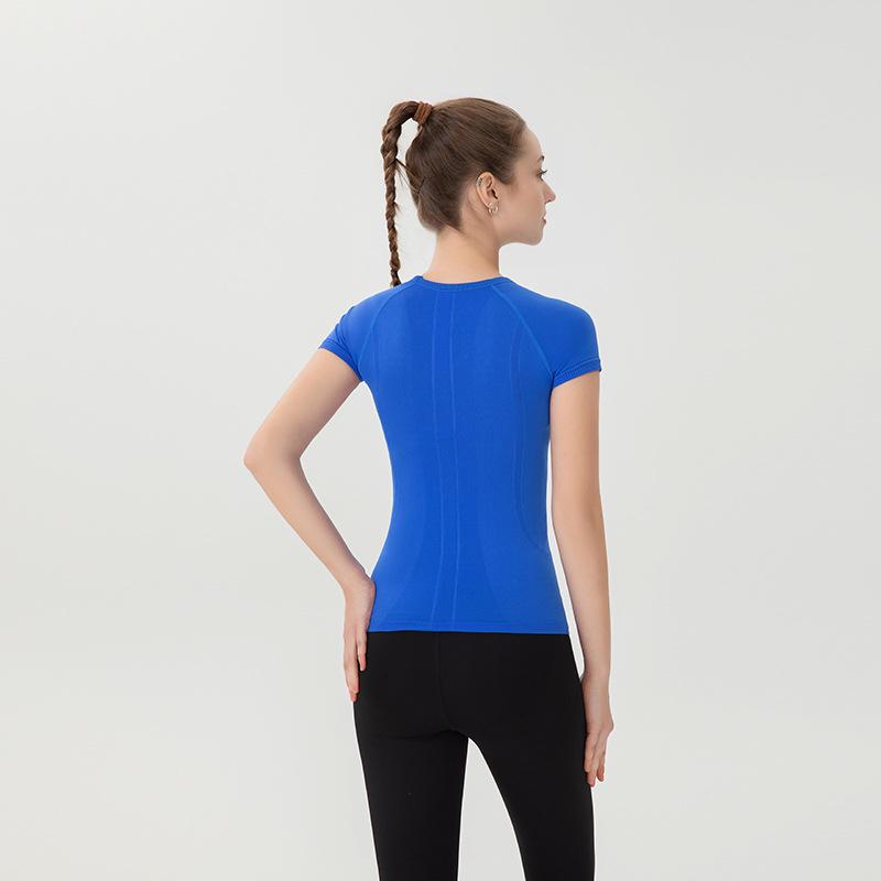 Women's Quick-Dry Sport Crew Neck Short Sleeve Top for Running & Yoga