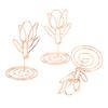 20pcs Place Card Holder Tulip Shape Exquisite Rose Gold Table Number Holders Table Card Holders Photo Holder for