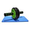 Abdominal Double Wheel Roller Muscle Exercise Equipment Workout Fitness Wheel with Knee Pad Ab Roller Gym Roller Trainer