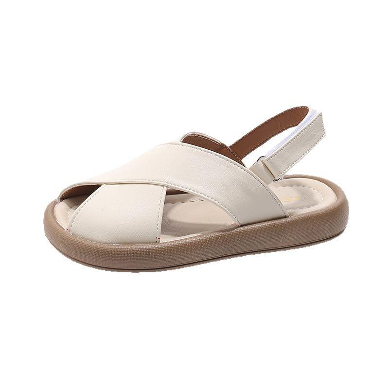 Sommer Kinder Sandalen 2025 Neue Mädchen Sandalen Weichsohlige Rutschfeste Strandschuhe Vielseitige Mädchen Freizeitschuhe Komfort Mädchen Flache Schuhe