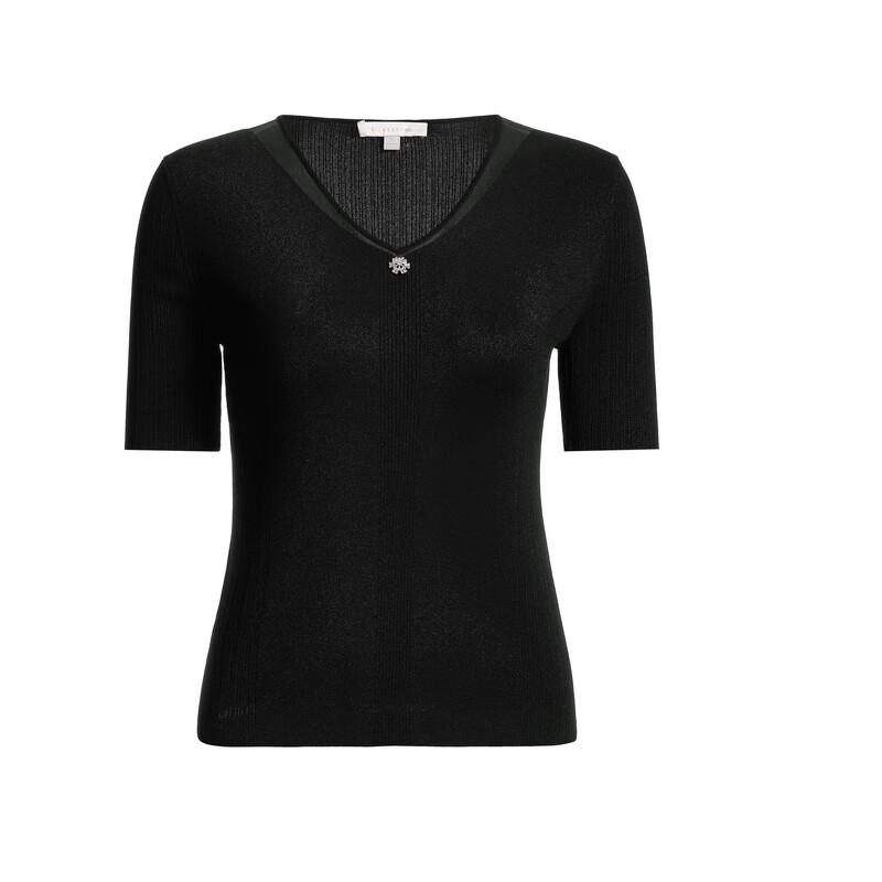 ELLASSAY Women's V-Neck Slim-Fit Knit Top