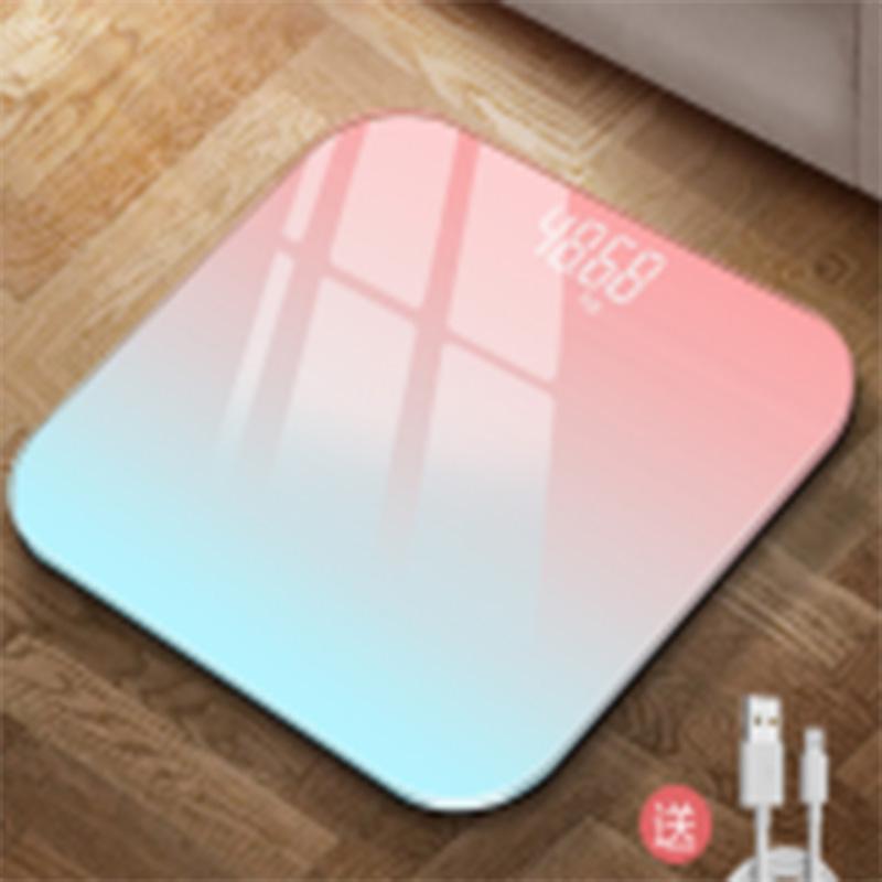 Gradient Color Intelligent LCD Electronic Scale Digital Display Glass Weight Scale Balance Body Electronic Scale for Weight Meas