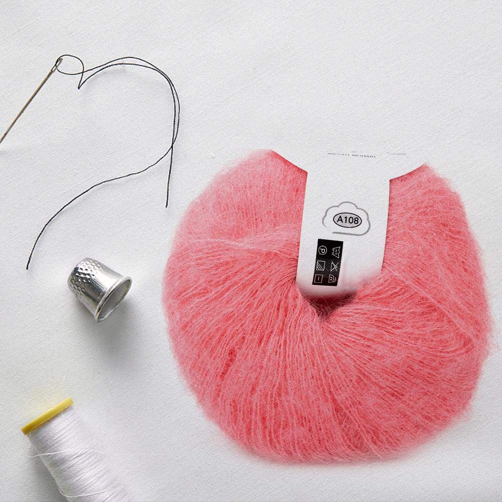 ochun Yarn Knitting Soft Angora Hand Suitable for Weaving Seat Hand Acrylic Yarn Yarn, Ultra-fine, Fluffy, Mohair, Soft, Shrink-Resistant, Washable,