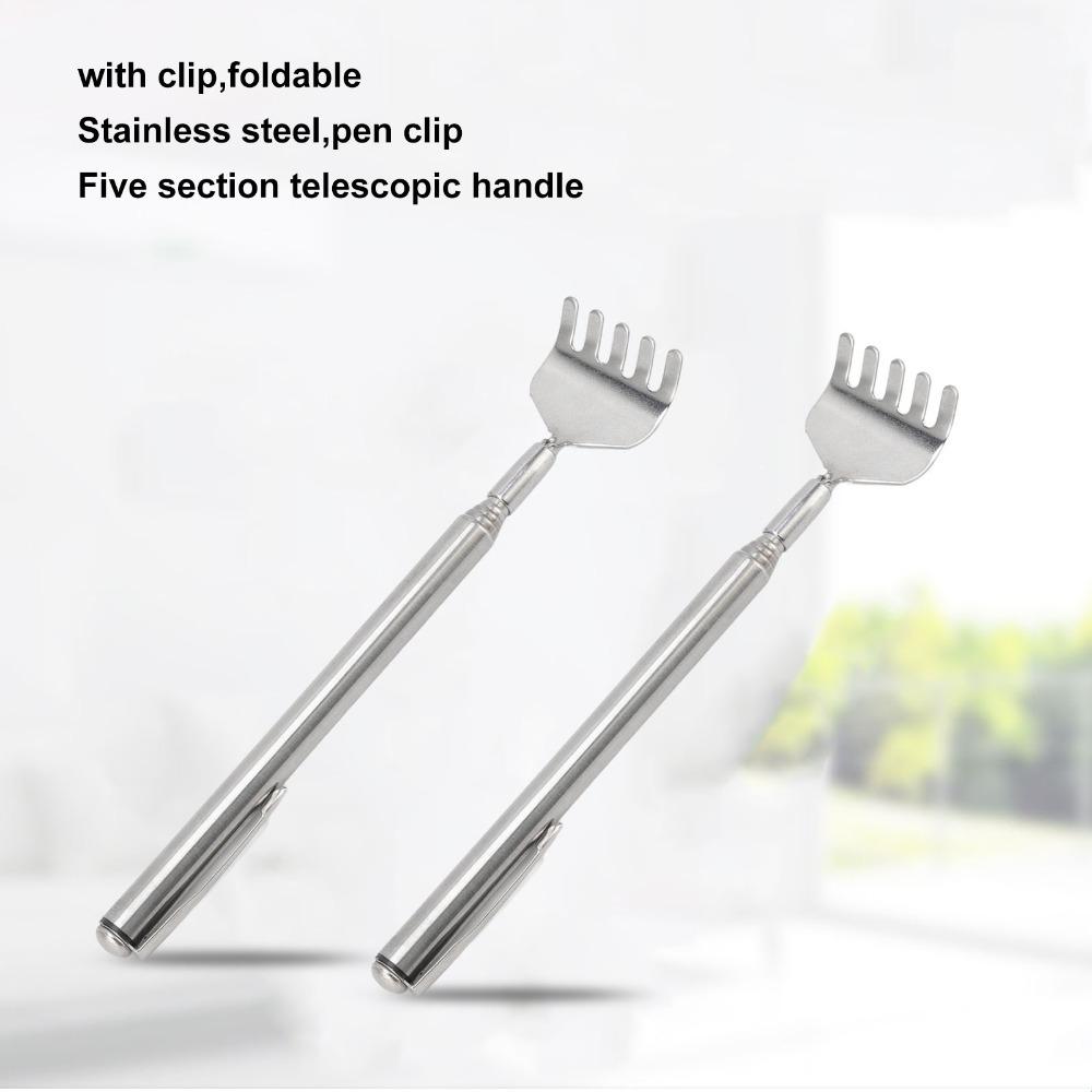 10Pcs with Pen Clip Back Scratcher Stainless Steel Itch Relief Tool Handheld Massager Back Itching