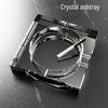 JINGRUIXIANG Creative Prismatic Crystal Glass Ashtray