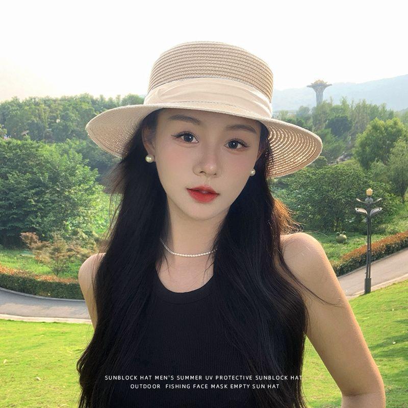 Hepburn Style French Women's Summer Big Brim Sunshade Sun Hat Seaside Vacation Beach Sun Hat