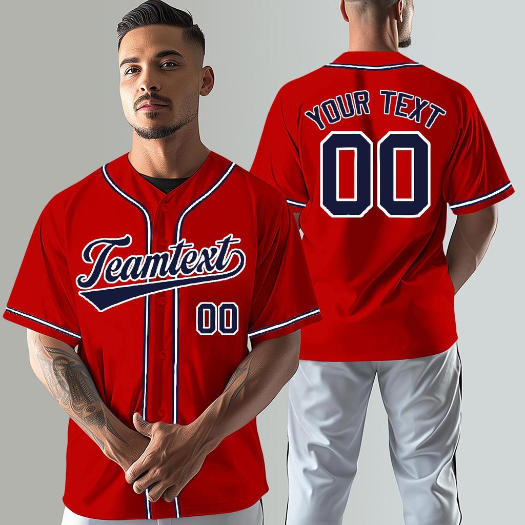 Benutzerdefinierte Baseball-Trikots, personalisierter Aufdruck, Teamname und Nummer, Sportuniform für Männer, Frauen und Jugendliche