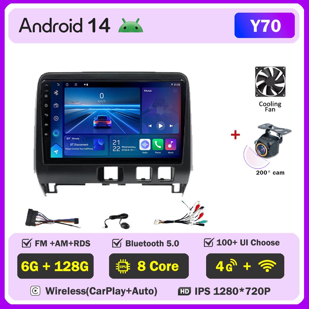 For Nissan Serena 5 V C27 2016 - 2021 Car Radio Player Car Carplay Screen Autoradio Mirror Link Car Intelligent Systems 8 Core