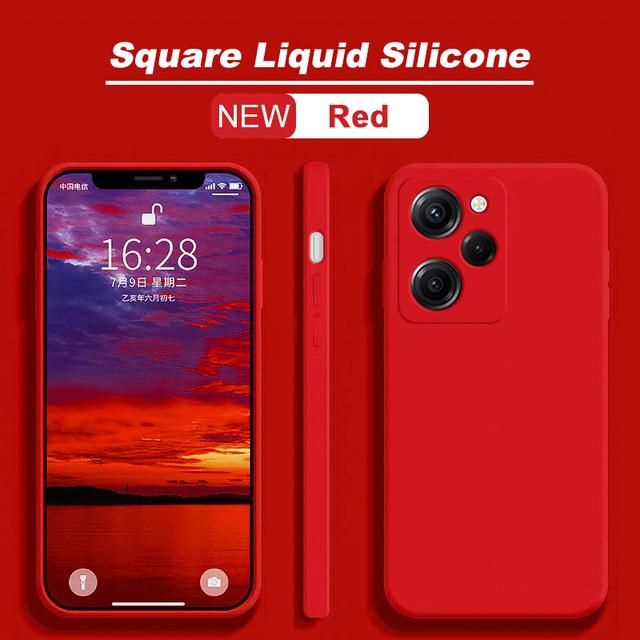 Poco X5 X 5 Pocox5 Pro Case Original Square Liquid Silicone Phone Cases For Xiaomi Poco X3 Pro X5 Poco x5 Pro 5G Soft Case Cover