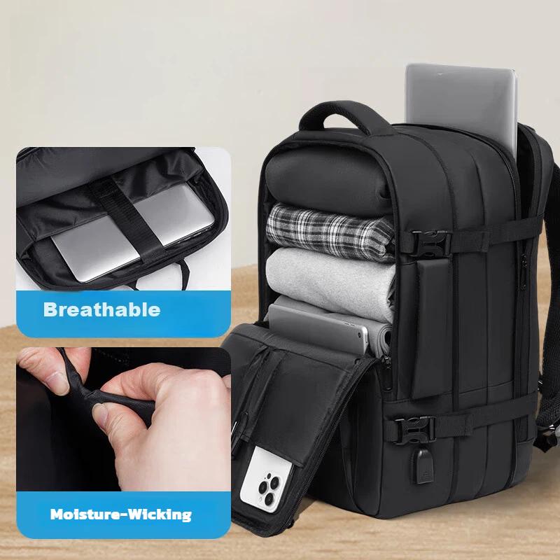 JEEP Travel Backpack, Large Capacity, Business Trip, Laptop Bag, Luggage Bag, Black
