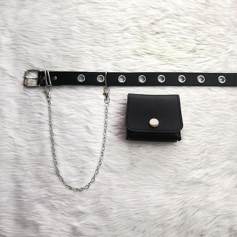 Trendy Punk Style Jk Uniform Accessories Complete Set With Versatile Pu Waist Belt And Chain