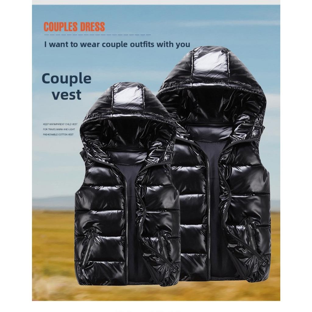 Parent Child Outfit, Cotton Vest, Winter New Style, Shiny Cotton, Shoulder Cotton Vest