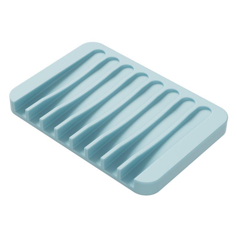 1-6PCS Silicone Soap Box Creative No Punching Silicone Soap Holder Simple Draining Soap Solder Without Water Accumulation Box