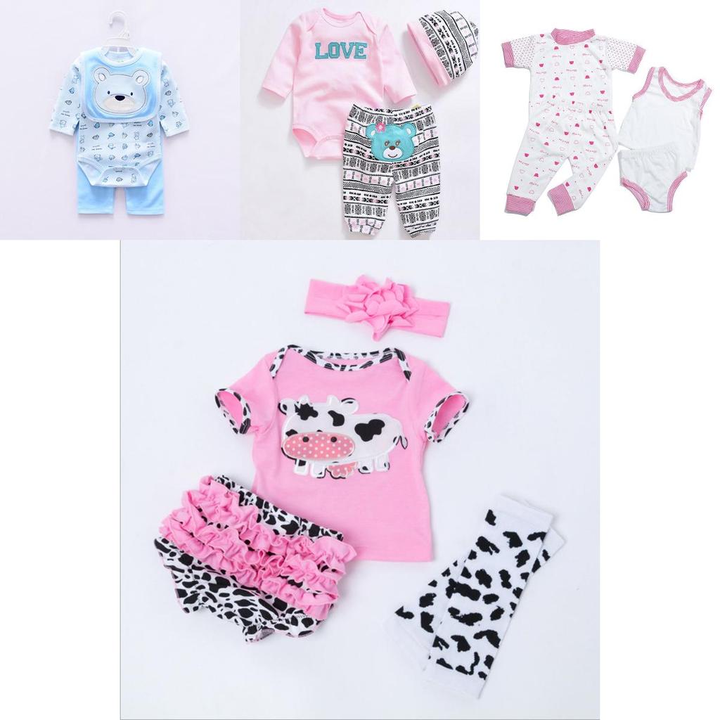 Entzückender Strampler Kleid Kleidung Für 22''-23'' Lebensechte Reborn Babypuppen