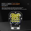 Universal LED Headlights & Fog Lights, LED Work Light Bar, 12V Spotlight, White and Yellow, 4x4 Off-Road Accessories