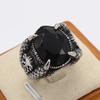 Accessories European and American Personality Retro Dragon Claw Men's Ruby Ring