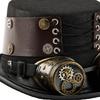 Gothic Magicians Hat with Removable Goggles Theme Party Cosplay Accessory Headwear For Masquerades Stage Show Photography