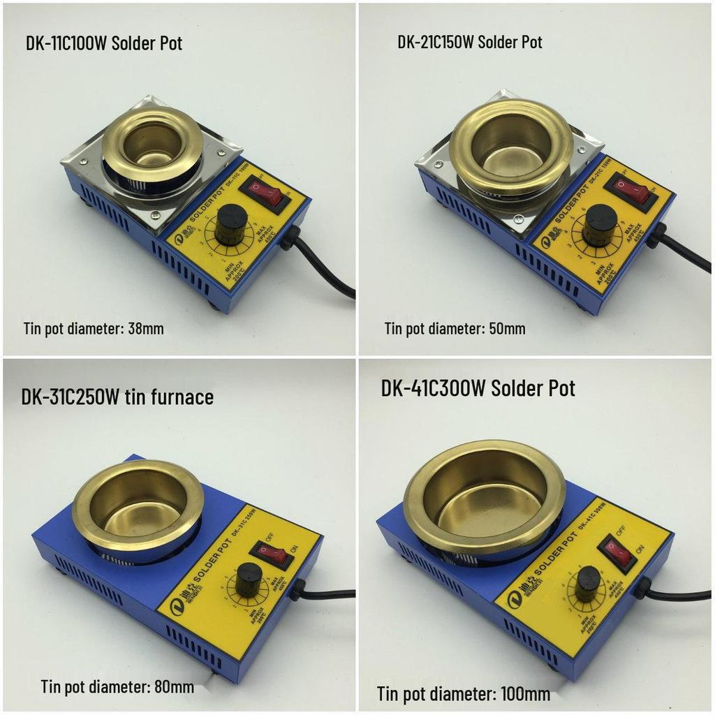 Lead-Free Small Solder Pot with Stepless Temperature Control, 100W/150W Tin Dipping Pot