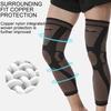 Gtubike Copper Long Knitted Compression Knee Braces Full Leg Sleeves Support For Men Women Exercise