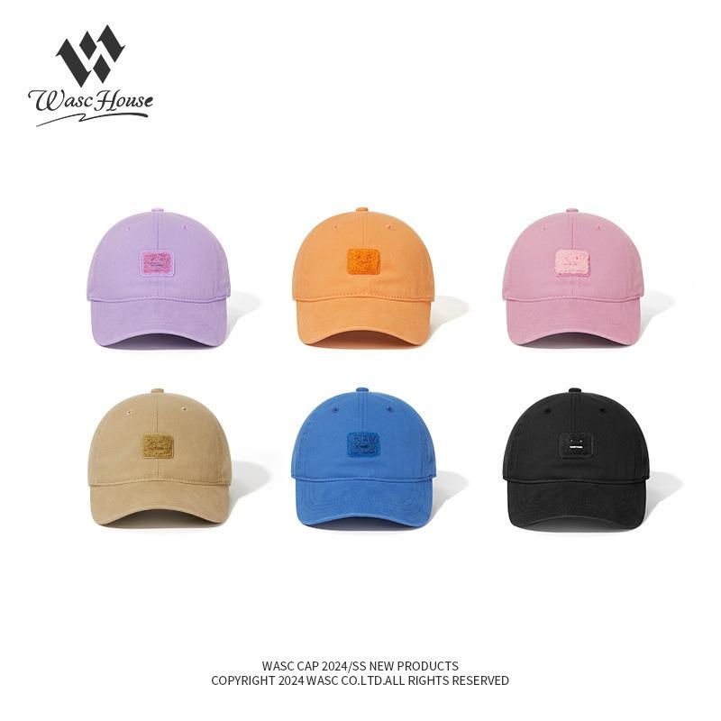 New square smiley face embroidered baseball cap summer thin sun hat sun protection male and female couples versatile cap
