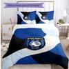 Set Biancheria da Letto Stampato 3 Pezzi Atalanta FC Traspirante Copripiumino con Federe Biancheria da Letto Decorativa per Camera da Letto Casa