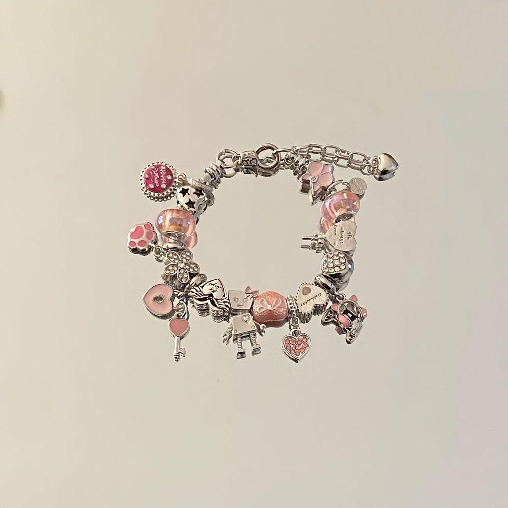 Fashion Butterfly Heart Moon Pendant Bracelet For Women Handmade Jewelry Gift