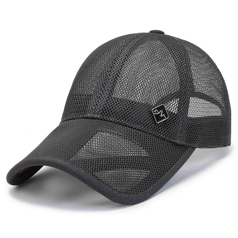 

Летняя быстросохнущая крутая дышащая спортивная кепка с полной сеткой, мужская бейсбольная кепка с защитой от ультрафиолета и солнца, уличная езда на грузовике, военная бейсбольная кепка для гольфа One Size