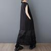Sleeveless Plus Size Black Vintage New In Dresses for Women Casual Loose Long Summer Dress
