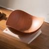 Imitation Wood Grain Fruit Tray Household Snack Plate Desktop Storage Dish for Fruits Desserts Leftovers for Home Daily Use