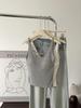 Women's Spring Cross Strap Backless Egg Collar Slimming Camisole 7031