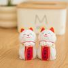Wooden Lucky Cat Figurine With Modern Minimalist Design For Home Office Decor And Gift Giving