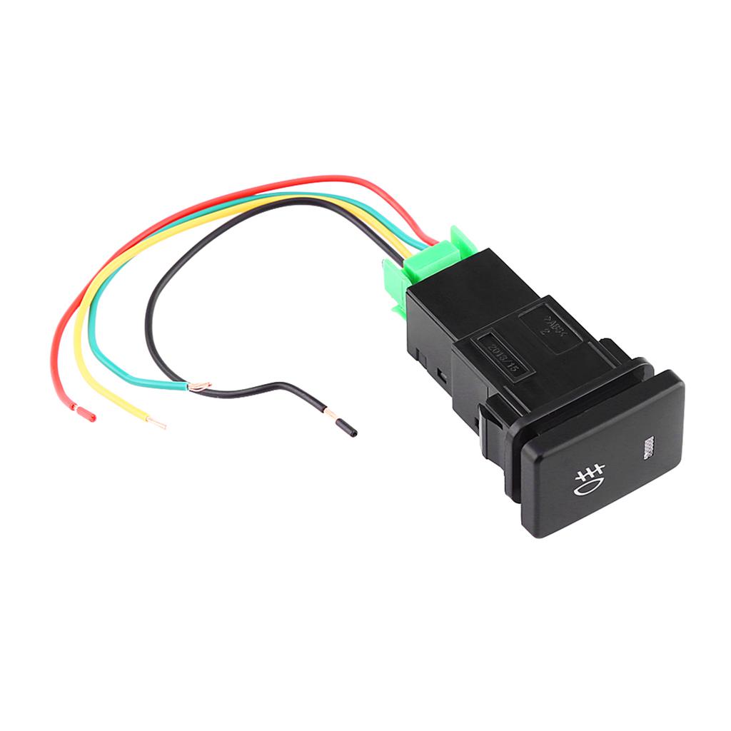 DC 12V 4 Wire Car Foglight Switch Fog Light On Off Button For Toyota Yellow Indicator