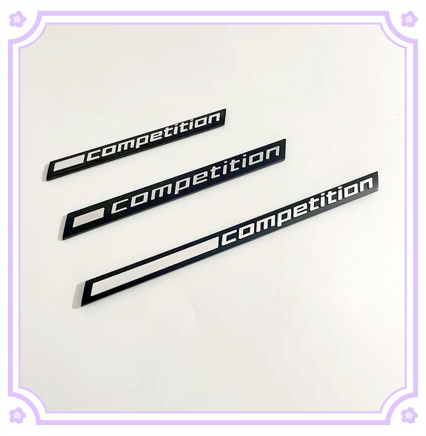 New 3D ABS Black Competition Logo Rear Boot Trunk Emblem Badge Sticker Decals For BMW M1 M3 M4 M5 M6 X1M X3M X4M X5M X6M BB7