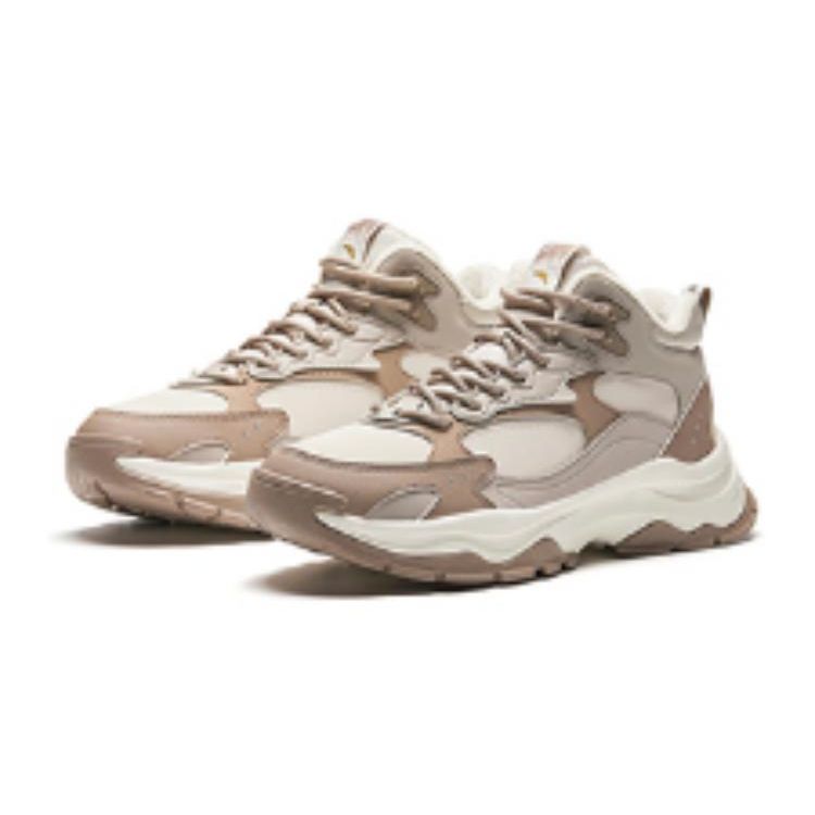 Anta Lifestyle Series Non-Slip Wear-Resistant Low-Top Casual Shoes Women Sneakers Beige 122348984-2