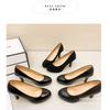 Etiquette high heels women's thin heels pointed table professional work shoes black 5cm student interview large size single shoes spot