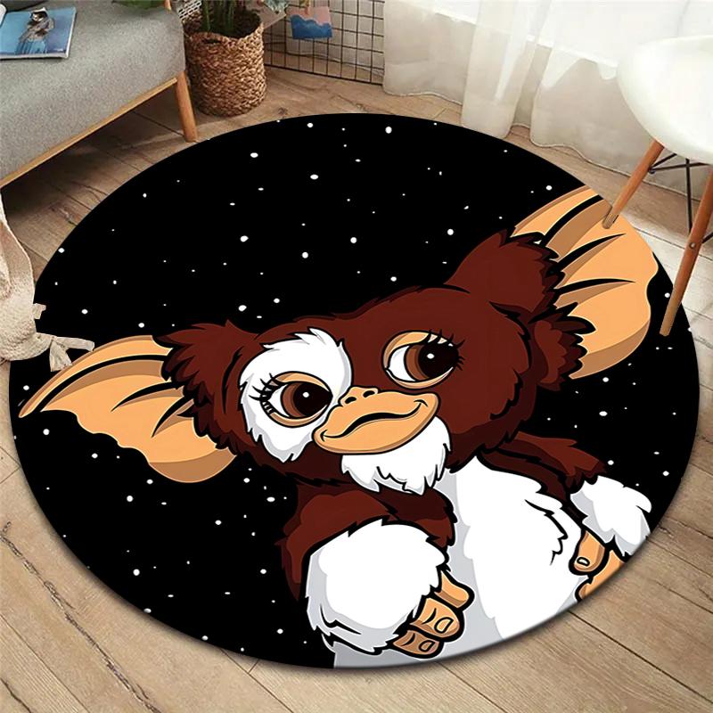 Gizmo Gremlins Round Area Rug,Carpet Rug for Living Room Bedroom Sofa Playroom Decor,Non-slip Floor Mat